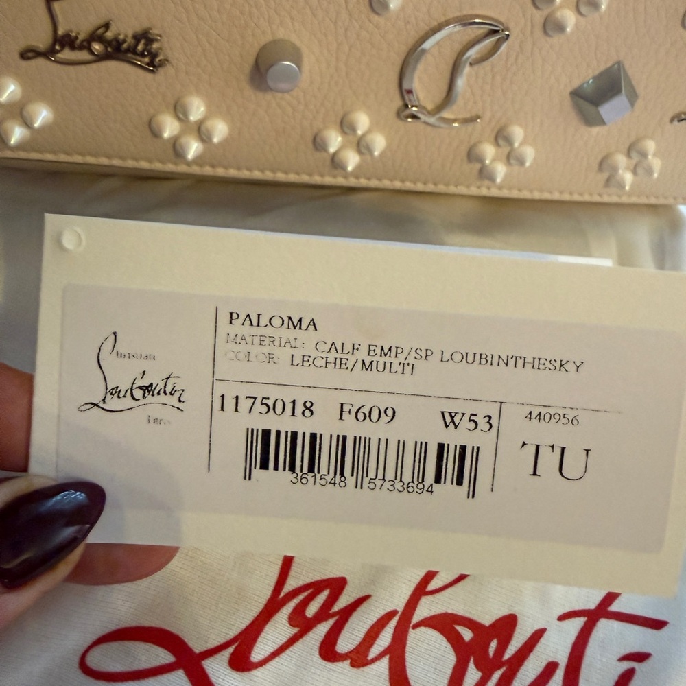 Christian Louboutin Beige Embellished Shoulder Bag - Picture 7 of 7